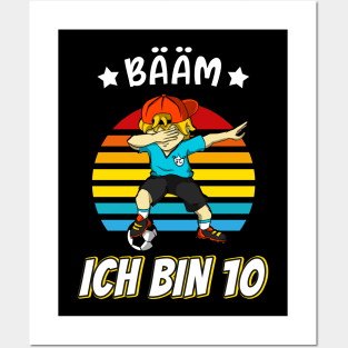 Fußball Fußballer Dab Junge 10. Bday Posters and Art